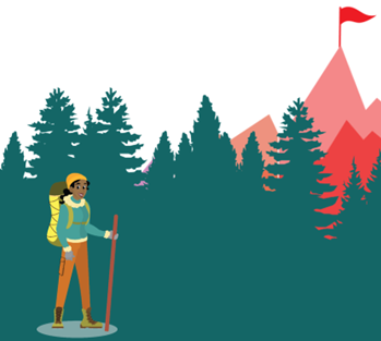 A cartoon mountain - Une montagne de dessin animé